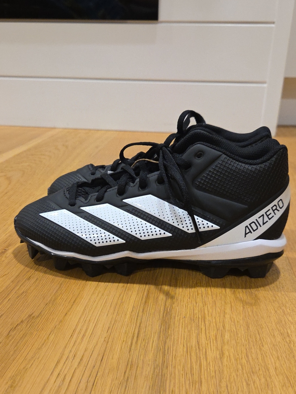 adidas Kids Black and White Adizero Cleats